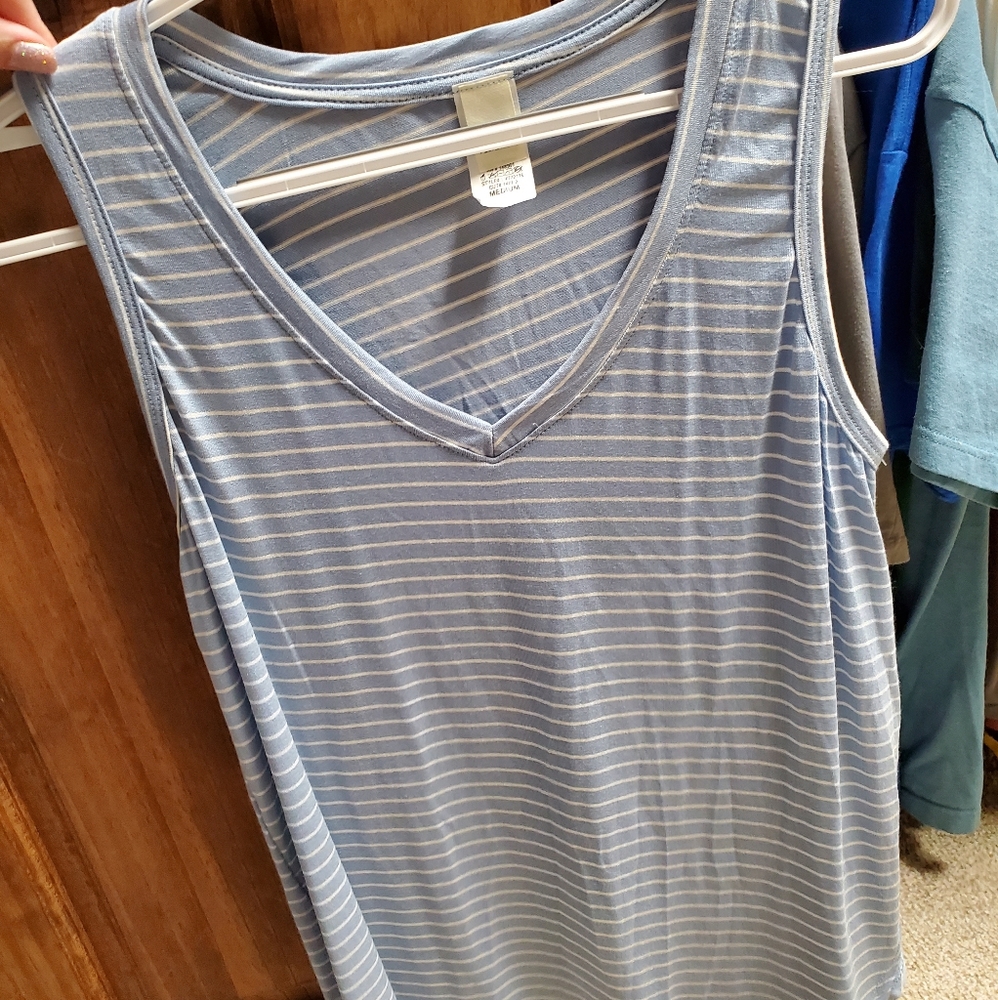 Blue stripe tank